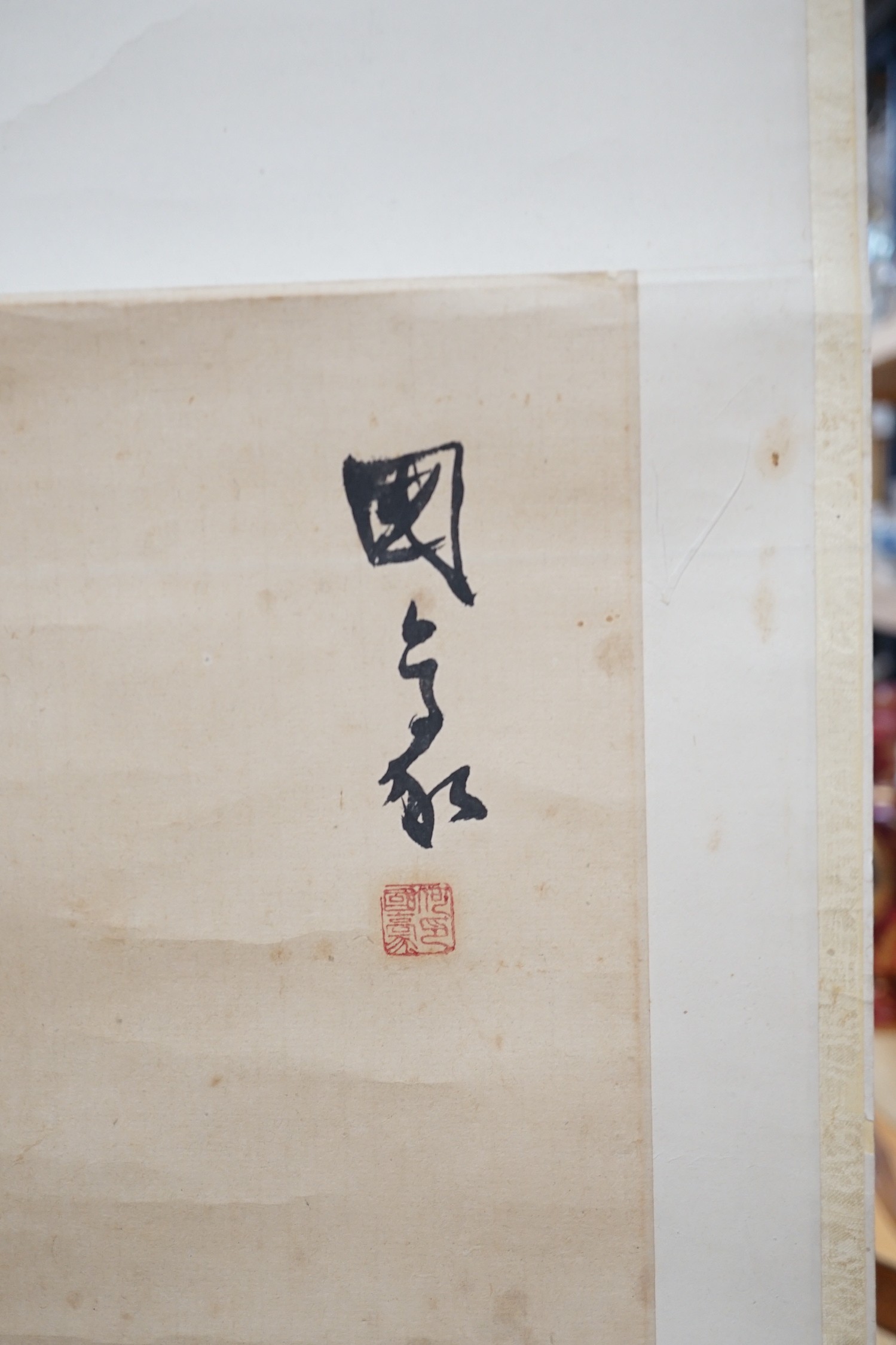 Ho Kok Hoe, watercolour scroll, The Flower Study, 1952